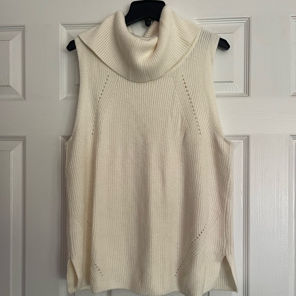 Talbots Sweaters - Talbots Cream Sleeveless Cowl Neck Sweater